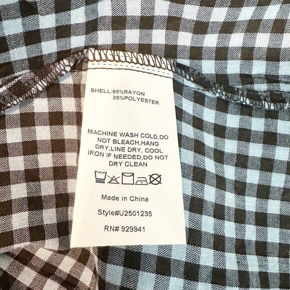 Weekend Susan Betro Smocked Empire Plaid Cami Plus Size 2X - Picture 4 of 8